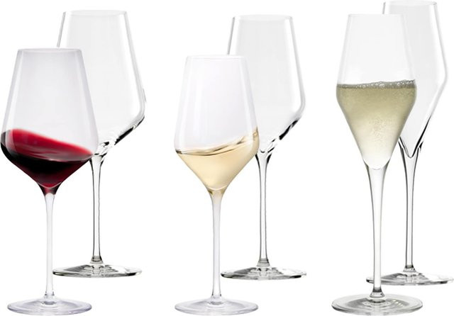 Stölzle Lausitz Quatrophil Wein- und Sektgläser aus Glas, transparent, 6er Set - Bild 1