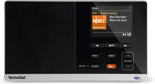 TechniSat DIGITRADIO 215 NDR1 Edition Portables DAB+/UKW Radio in Schwarz und Silber - Bild 1