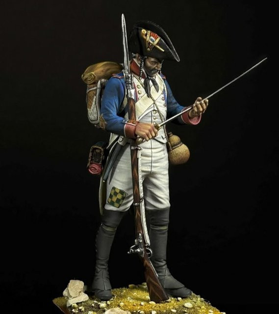 JIJIE Napoleon-Armee Füsilier, Druckguss-Harzfiguren-Modellbausatz, Maßstab 1:24 - Bild 1