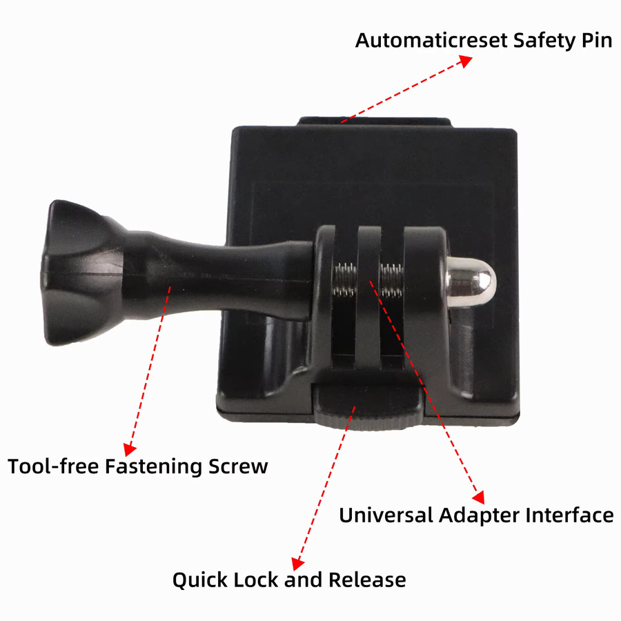 BOOIU Taktische Helm Basis Adapter Feste Kamera Halterung für GoPro Hero Action Kameras in Schwarz für FAST/MICH/NVG Helme - Bild 5