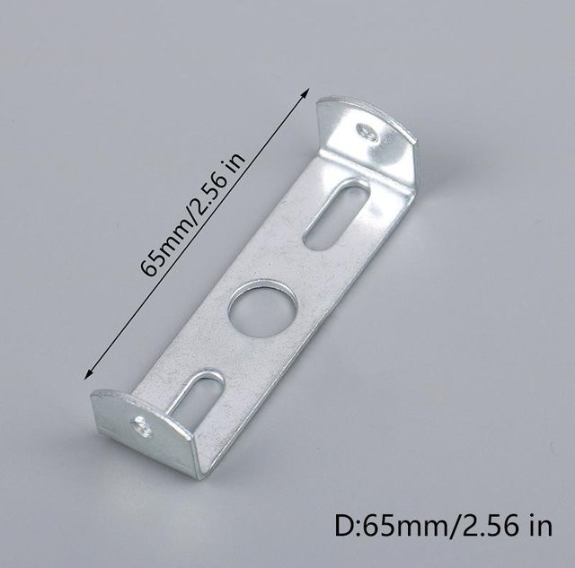 Leisury Deckenersatzhalter für Deckenleuchten aus verzinktem Stahl in Silber und Weiß mit 65mm Montagehalterung und Eisenstange - Bild 1