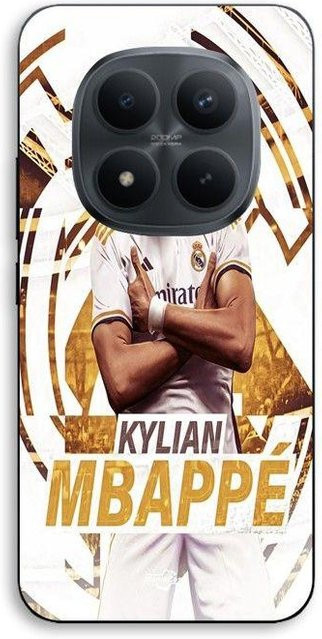 Handyhülle für Xiaomi Redmi Note 15 Pro 5G mit Kylian Mbappe Real Madrid Wallpaper Design in Schwarz und Multicolour - Bild 1