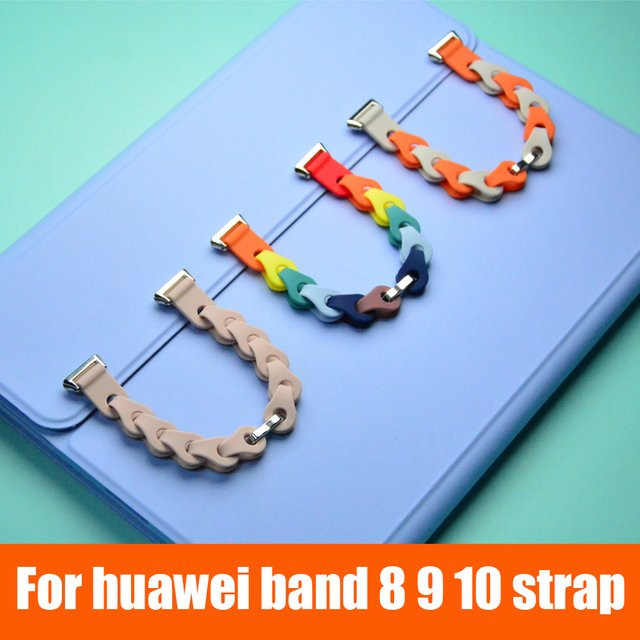 Armband für Huawei Band 10 9 8, Silikon, Damen, Bunt - Bild 1