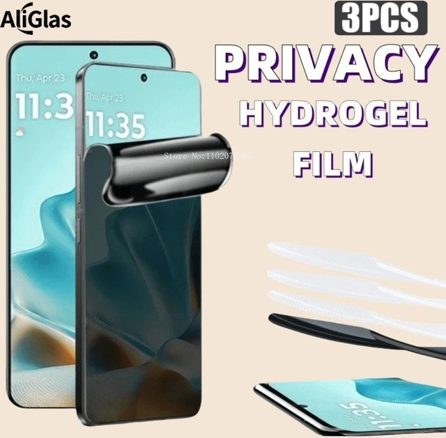 3er-Pack Hydrogel Anti-Spy Privatsphäre Displayschutz für Honor Magic 8 Pro und Magic 8 Lite, Transparent - Bild 1