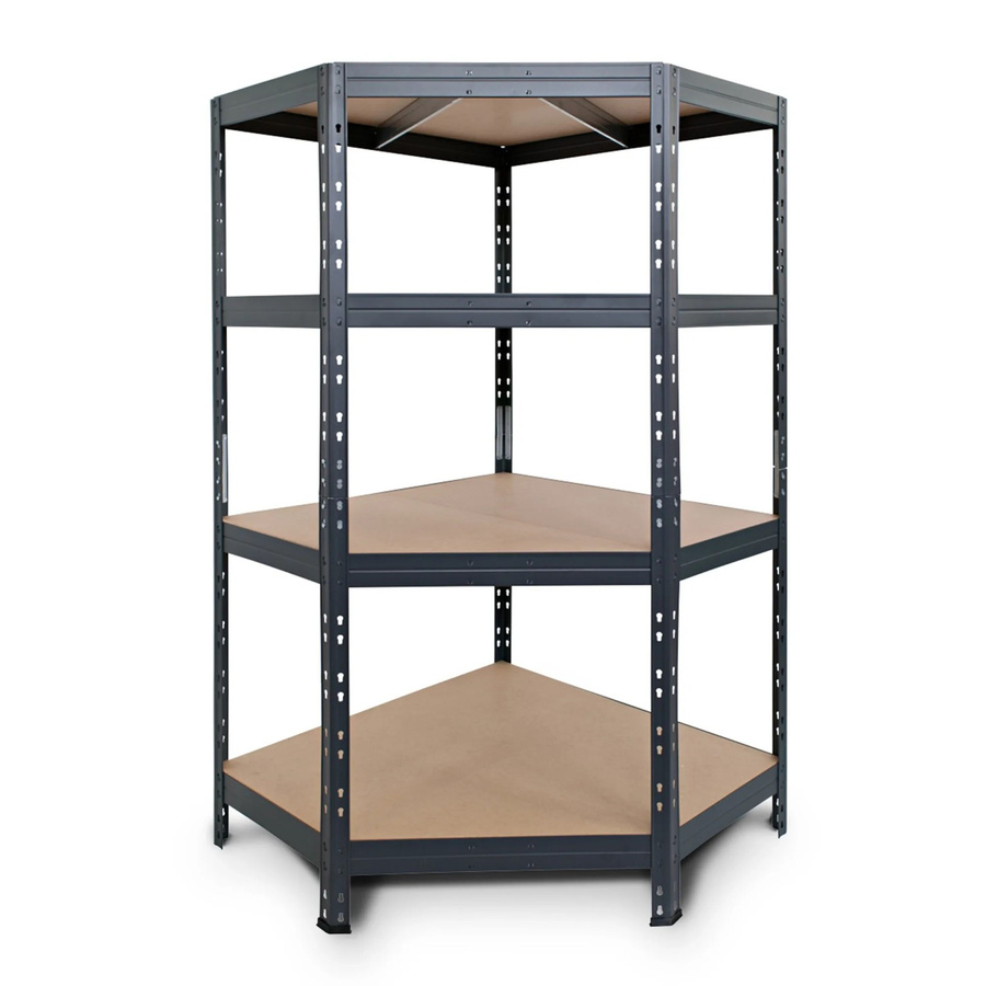AR Shelving Rivet Eck-Schwerlastregal in Anthrazit mit 4 Böden, H x B x T: 180 x 90 x 45 cm - Bild 2