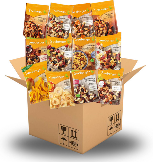 Seeberger Premium Snack Box Nuss- & Trockenfrüchte Vielfalt 12 x Einzelmenge - Bild 1