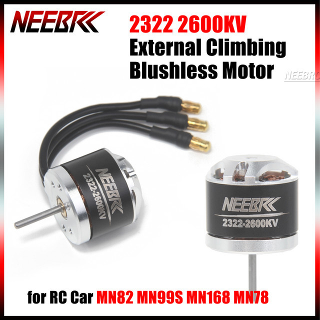 NeebRC 2322 2600KV Outrunner Crawler Bürstenloser Motor, 1:12, Metall, Schwarz - Bild 1