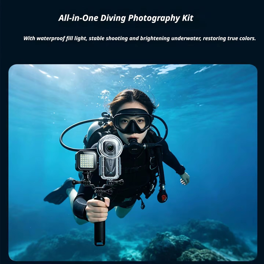 Insta360 Invisible Dive Gehäuse für Insta360 X5, wasserdichtes Schutzgehäuse in Transparent, 50 Meter Tauchtiefe - Bild 2