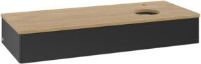 V&B Waschtischunterschrank Antao mit Beleuchtung, Eiche Honig, Braun, B/T/H: 120 x 50 x 19 cm - Bild 1