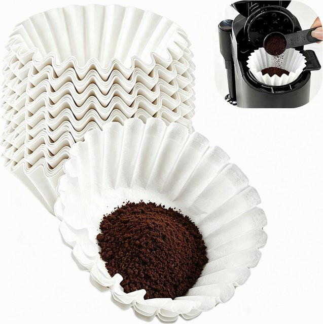Punana Einweg-Kaffeefilter in Weiß, 100 Blatt Kaffeepapierfilter für Einzelportions-Kaffeemaschinen (1-2 Tassen) - Bild 1