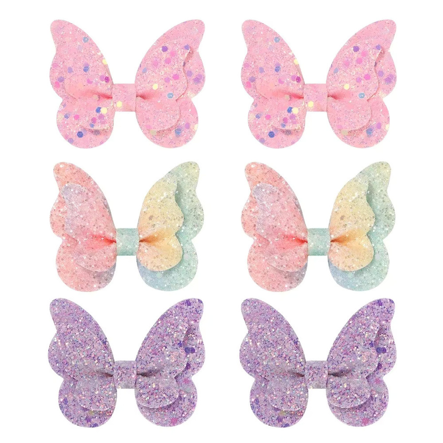 BABY BOWS Haarspangen, Schmetterling Bögen, Glitter, Kinder - Bild 1