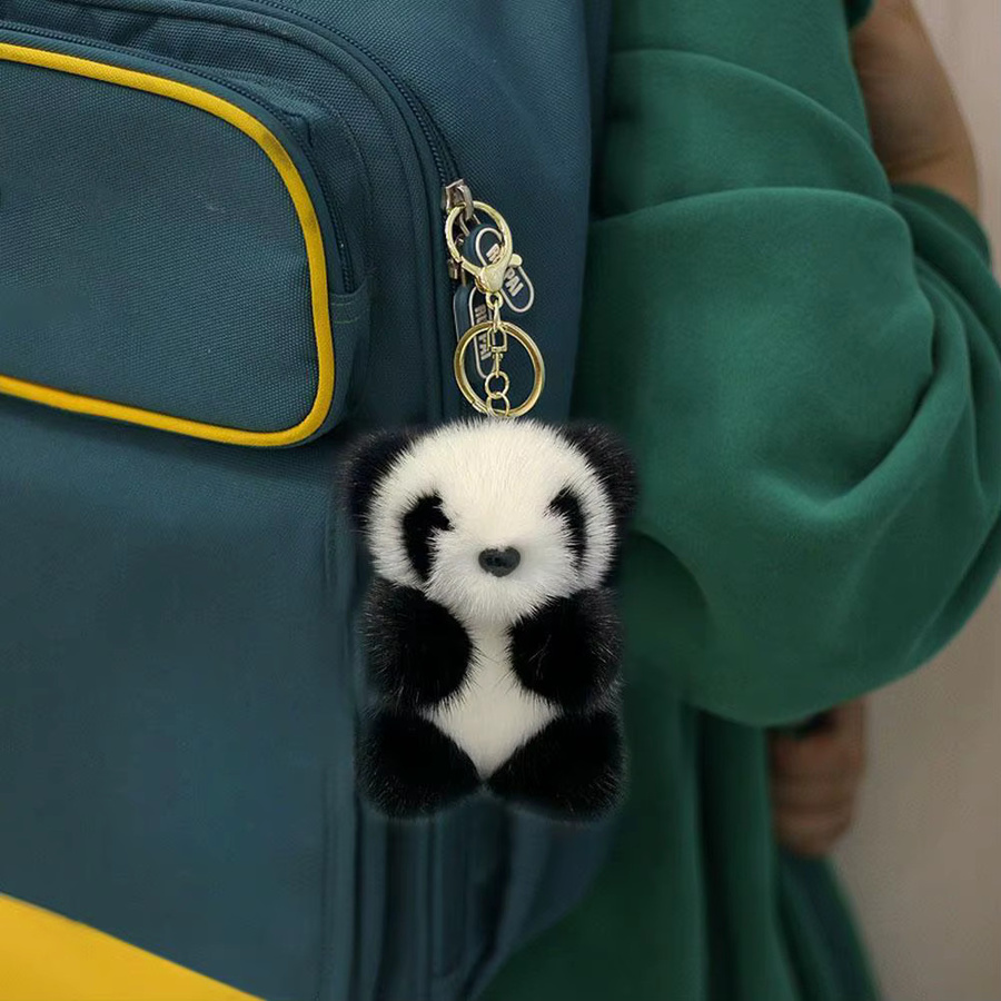 Panda-Plüschtier-Schlüsselanhänger, Plüschpuppe - Bild 5