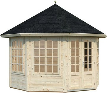 Palmako Holz-Pavillon Veronica 4 aus Fichten-Leimholz in Beige mit Fußboden B/T/H: 337 x 337 x 326 cm - Bild 3