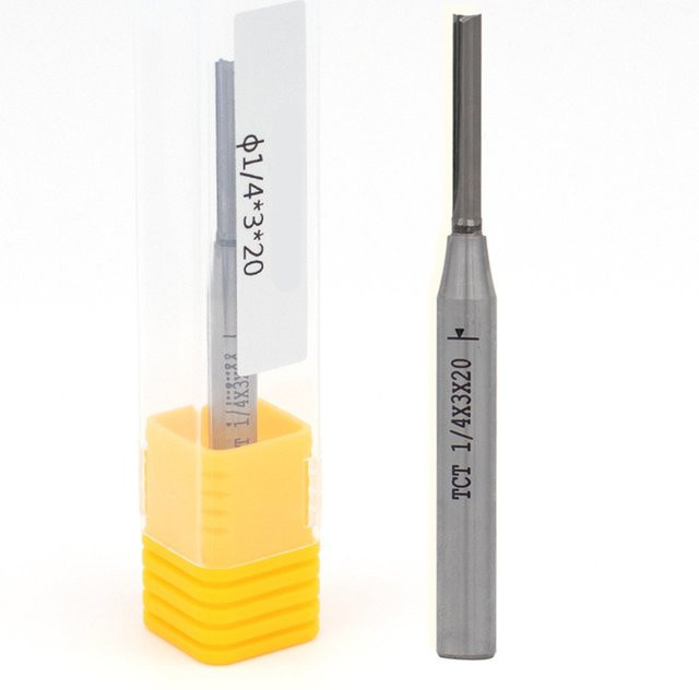 DAZZLEEX TCT Fräser mit gerader Klinge 3mm in Silber für Trimmer zum Schneiden von MDF und Spanplatten - Bild 1