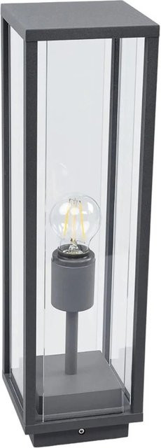 Lucande Außenleuchte Annalea Modern Schwarz aus Aluminium mit Glas und E27 Fassung, IP54 Spritzwassergeschützt - Bild 1