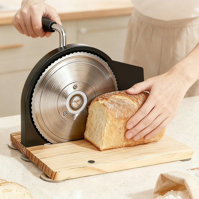 Serenable Manueller Brotschneider in Weiß mit einstellbarer Dicke - Bild 1