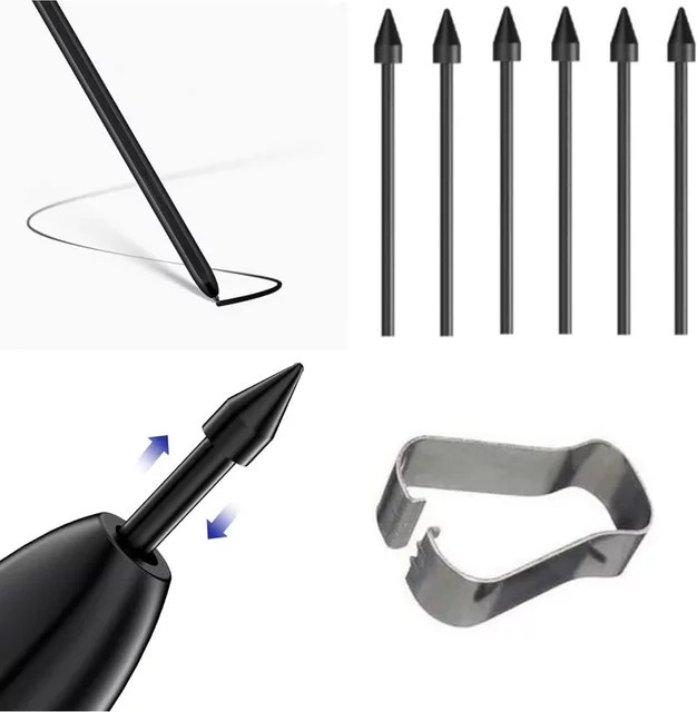 Samsung Ersatzspitzen für Stylus Pen kompatibel mit Galaxy Tab S6 Lite, S6, S7, S7 FE, S8, S8 Plus, S8 Ultra und S9 in Schwarz - Bild 1