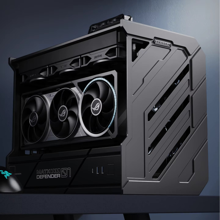 VEDDHA DEFENDER 02 CNC-Aluminium-Gehäuse in Schwarz, modularer ITX-Rahmen für Wasserkühlung und MOD-Gaming-PCs - Bild 4