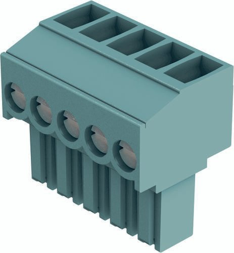 HARTING Leiterplattensteckverbinder 14311714402000 aus Messing in Türkis mit 1 Reihe - Bild 1