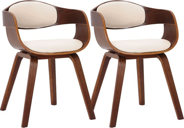 CLP 2er-Set Esszimmerstühle Kingston aus Kunstleder und Holz in Multicolour mit ergonomischer gepolsterter Rückenlehne - Bild 1