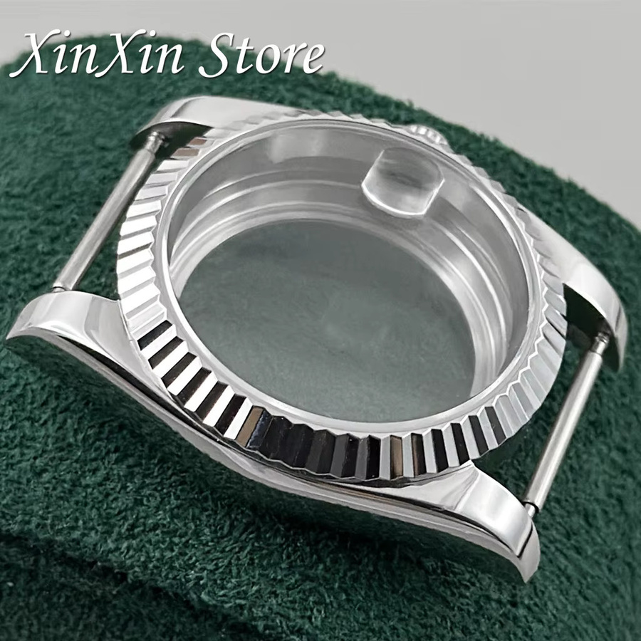S Crown Uhrengehäuse, geriffelte Lünette, 36 mm/40 mm, Saphirglas, Präsidentenarmband - Bild 5