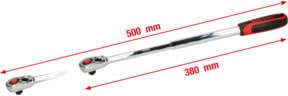 KS Tools CHROMEplus Teleskop-Umschaltknarre 1/2 Zoll, 36 Zahn, Silber - Bild 2