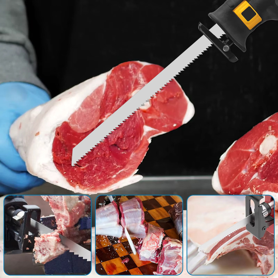 6-teiliges Toorise Säbelsägeblatt-Set aus rostfreiem Stahl in Silber, 30,5 cm Länge, 6 TPI, ideal zum Schneiden von Knochen, Fleisch und Holz - Bild 2