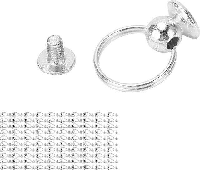 100 Sets Mönchniete mit Doppel-Zugringen von OutsideWorld in Silber und Kupferoptik, 8 mm - Bild 1
