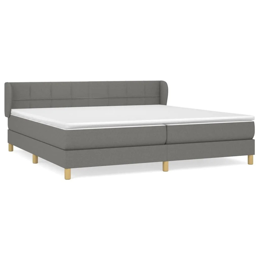 vidaXL Boxspringbett mit Matratze Dunkelgrau B/T/H: 200 x 200 x 78 cm - Bild 2
