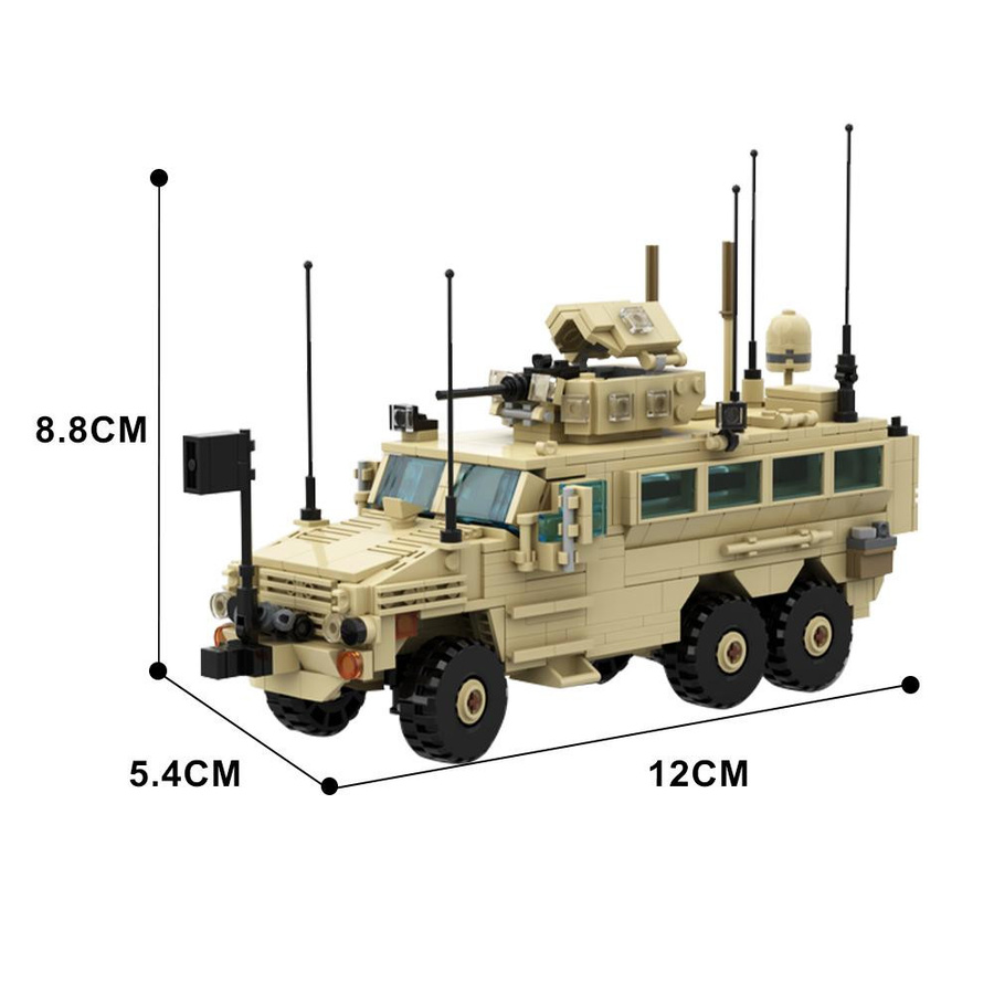 Gobricks RG-33L Kat.2 MRAP MOC Militärfahrzeug Bausteine Panzerwagen - Bild 5