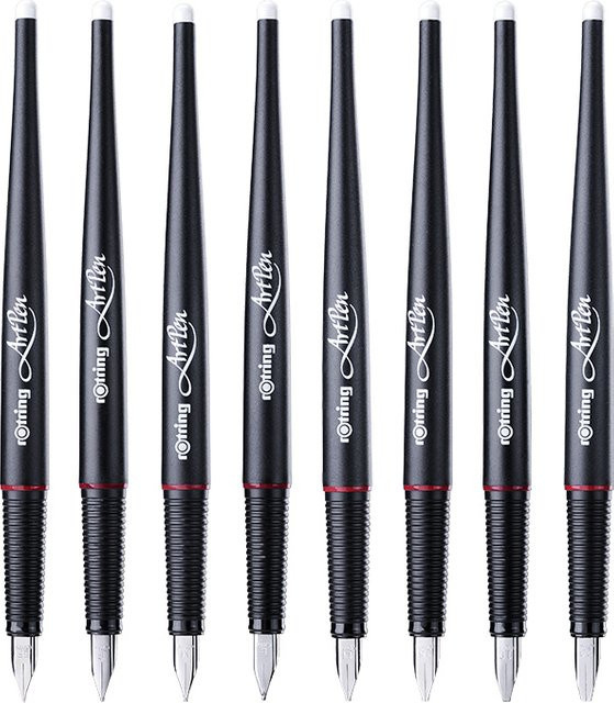 Rotring Art Pen Füllfederhalter in Schwarz für professionelles Skizzieren, Kalligraphie und technisches Zeichnen - Bild 1