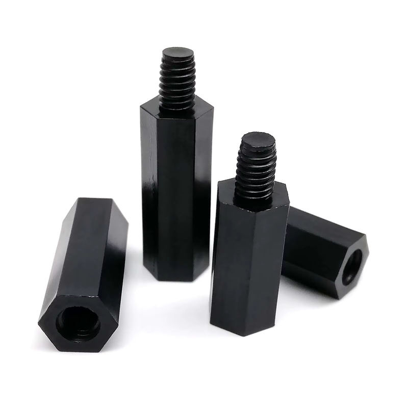 HZYUEGOU Nylon Abstandshalter Set aus schwarzem Kunststoff mit Sechskantsäulen, Schrauben, Muttern und Unterlegscheiben in den Größen M2, M2,5, M3 und M4 - Bild 4