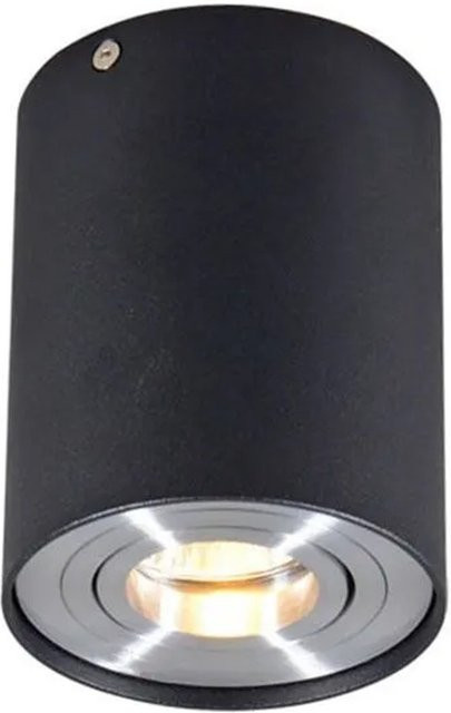 QAZQA Rondoo 1 Spot Schwarz aus Aluminium, schwenkbar und neigbar, dimmbar, GU10, rund - Bild 1