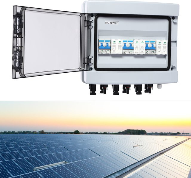 Bymaocar Solar-Combiner-Box mit 3 Eingängen und 3 Ausgängen, 40A, 1000V DC, IP65 wasserdicht, weißer Überspannungs- und Blitzschutz-Trennschalter für PV-Solaranlagen - Bild 1