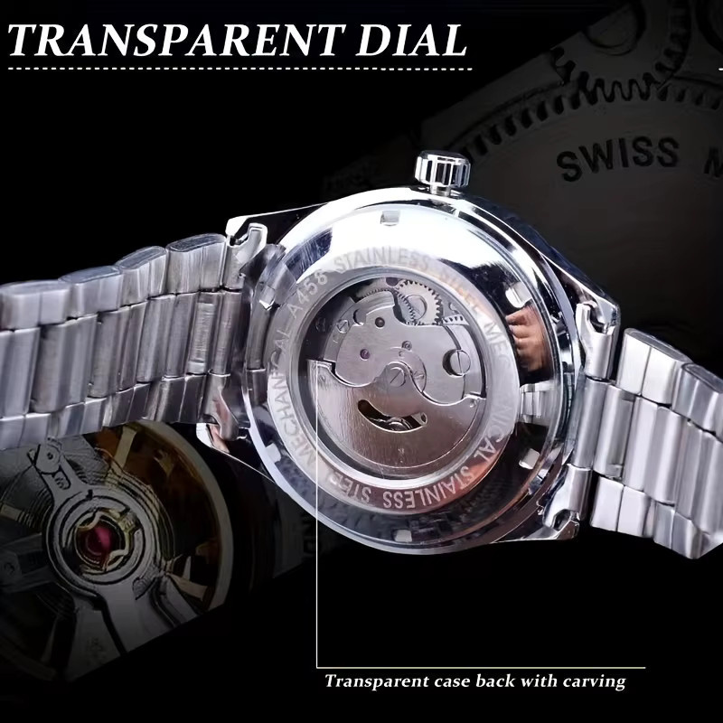 FORSINING Armbanduhr, Automatik, Edelstahl, Silber, Herren - Bild 2