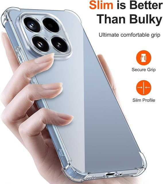 Transparente TPU Schutzhülle für Xiaomi 15T und Mi 15T Pro 5G mit stoßfestem Kantenschutz - Bild 1