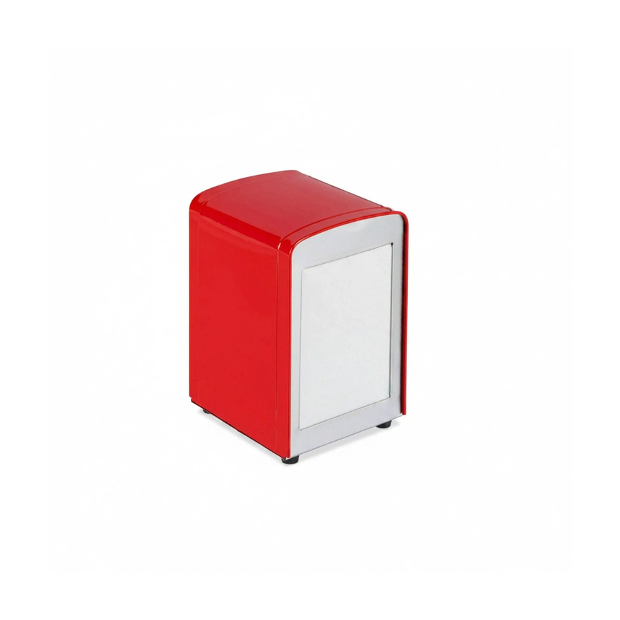Serviettenspender aus Stahl von Relaxdays in Rot, rutschfest, B/T/H: 15 x 9,5 x 11 cm - Bild 2