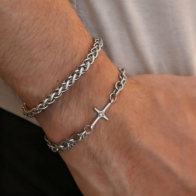 mprainbow Armband, Edelstahl, Silber, Herren - Bild 1