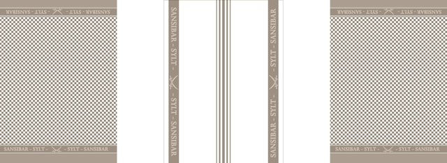 Geschirrtuch SANSIBAR Jacquard aus Baumwolle in Beige und Braun mit grafischem Design - Bild 1