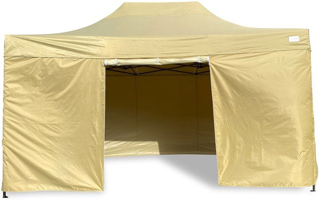 GRASEKAMP Faltpavillon Premium Line mit Seitenteilen, Beige, B/T/H: 4,5 x 3 x 2,5 m - Bild 1