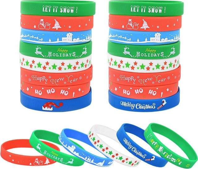ZQNYCY Armbänder, Silikon, Bunt, Unisex, Weihnachten - Bild 1