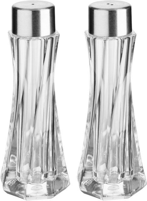 VEGA Salz- und Pfefferstreuer-Set Juki in Silber und Transparent, Durchmesser: 3,7 cm, Höhe: 10,5 cm - Bild 1