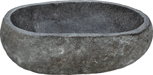 baliv Aufsatzwaschbecken WBA-7030 Oval in Grau, Breite: 40 cm, Tiefe: 50 cm
