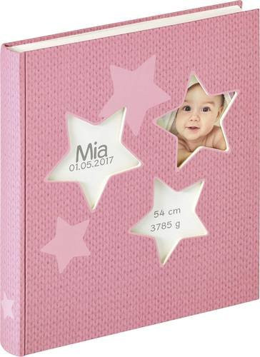 walther+ design Fotoalbum für Babys in Pink und Weiß, 50 Seiten, B: 28 cm, H: 31 cm - Bild 1