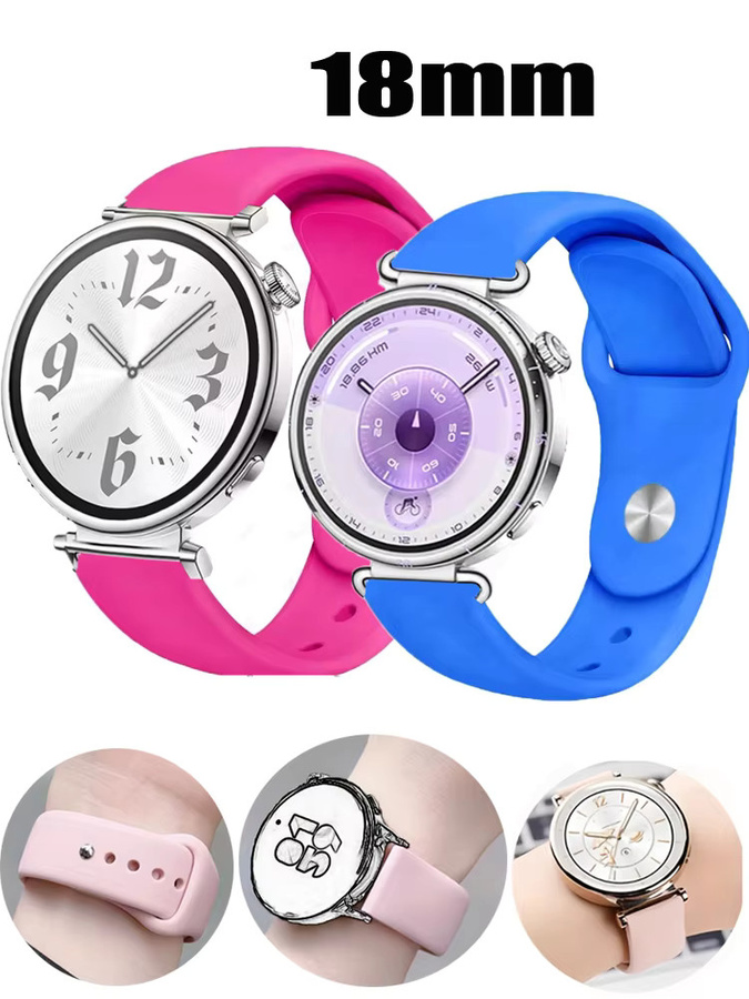 NEY Uhrenarmband Silikon, 18 mm, Weiß, Unisex - Bild 5