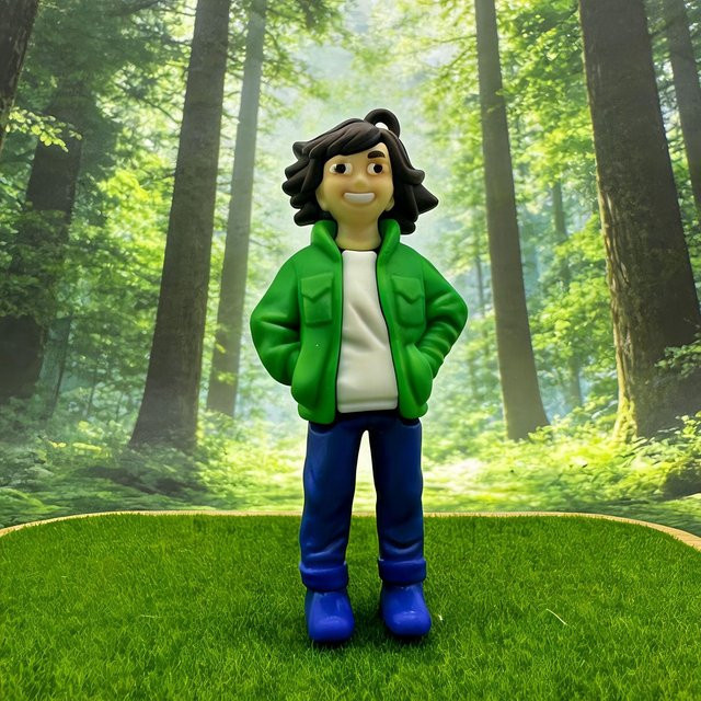 Cartoon Niedliche Hoppers Figur Schlüsselanhänger, Silikon, Green - Bild 1