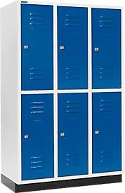 Schäfer Shop Select Kleiderspind mit 6 Abteilen, Zylinderschloss und Sockel, Farbe: Enzianblau, Breite: 40 cm - Bild 1