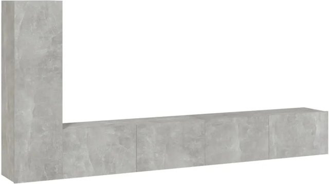 vidaXL 3-tlg. TV-Schrank-Set aus Holzwerkstoff in Betongrau für dein Wohnzimmer - Bild 1