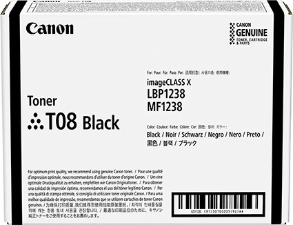 Canon Original T08 Tonerpatrone Schwarz für i-SENSYS Laserprinter - Bild 1