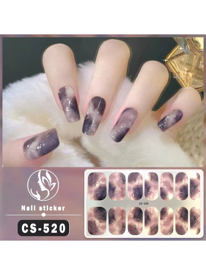JUMEWZC Nagelaufkleber, Marmorierung, Farbverlauf Streifen, Nail Art Zubehör - Bild 2